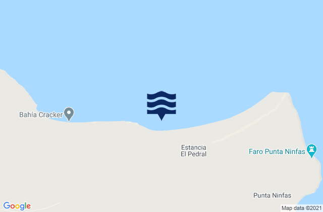 Mappa delle Getijden in Punta Ninfas (Fondeadero), Argentina
