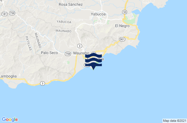Mappa delle Getijden in Punta Tuna, Puerto Rico