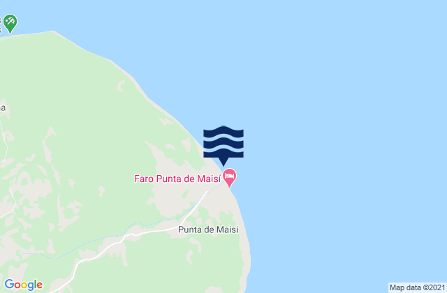 Mappa delle Getijden in Punta de Maisí, Cuba