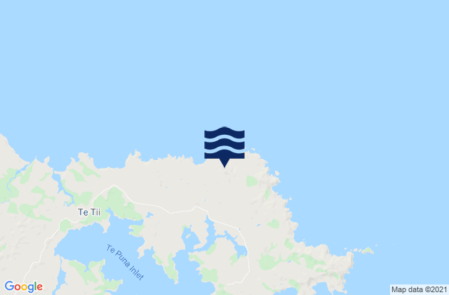 Mappa delle Getijden in Purerua Peninsula, New Zealand