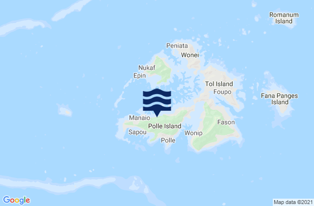 Mappa delle Getijden in Pwene Municipality, Micronesia