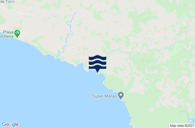Mappa delle Getijden in Pásiga, Panama