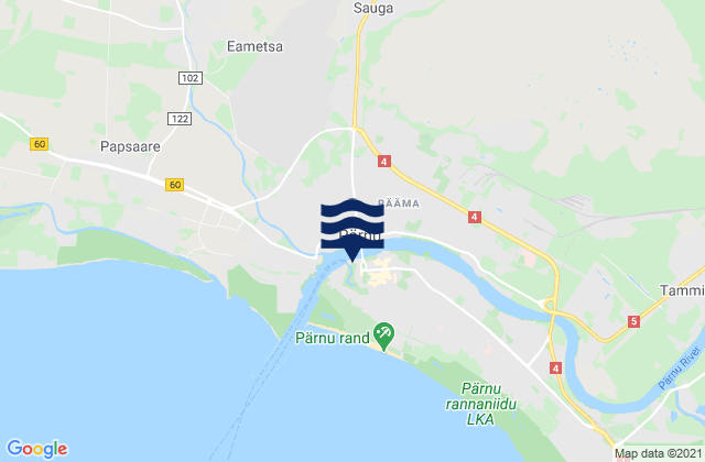 Mappa delle Getijden in Pärnu, Estonia