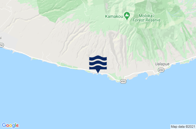 Mappa delle Getijden in Pāhoa, United States