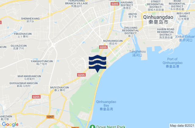 Mappa delle Getijden in Qinhuangdao Shi, China