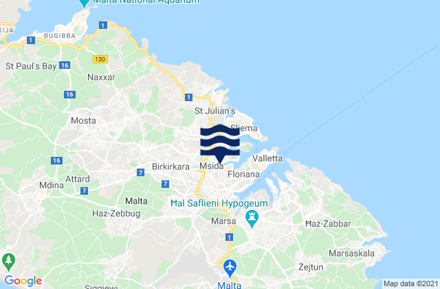 Mappa delle Getijden in Qormi, Malta