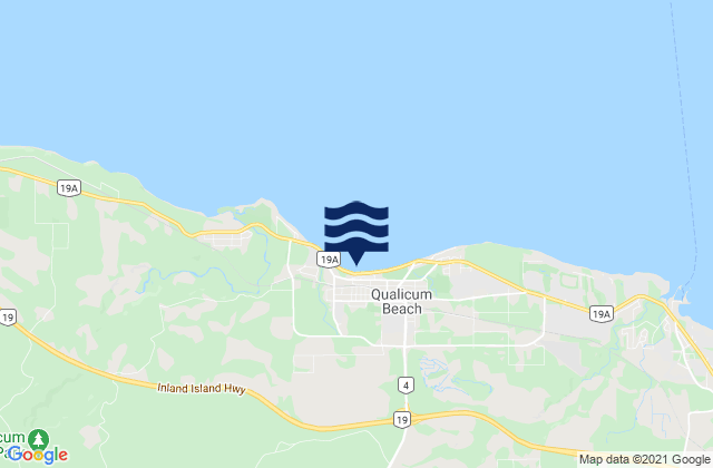 Mappa delle Getijden in Qualicum Beach, Canada
