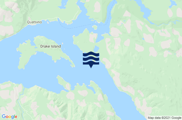 Mappa delle Getijden in Quatsino Sound, Canada