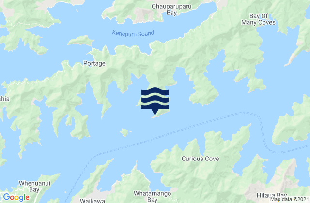 Mappa delle Getijden in Queen Charlotte Sound (Totaranui), New Zealand