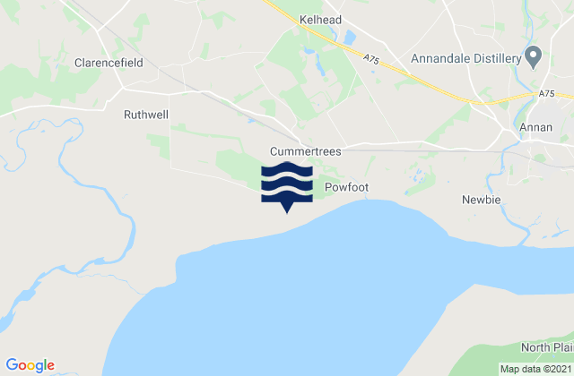 Mappa delle Getijden in Queensberry Bay, United Kingdom
