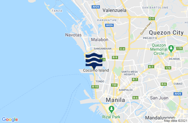 Mappa delle Getijden in Quezon City, Philippines