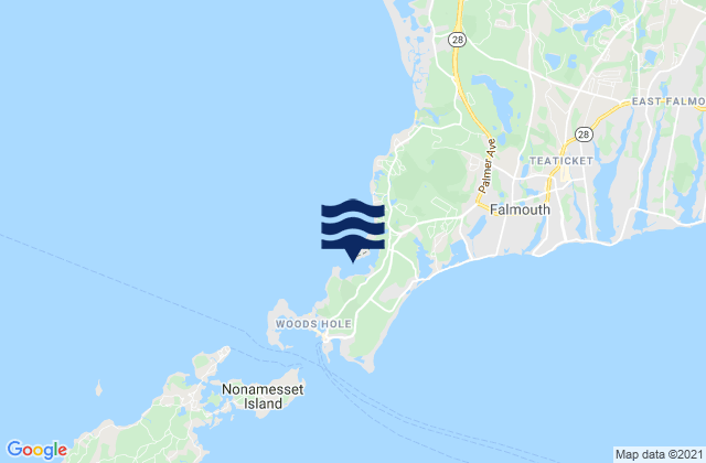 Mappa delle Getijden in Quissett Harbor, United States
