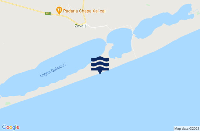 Mappa delle Getijden in Quissico, Mozambique