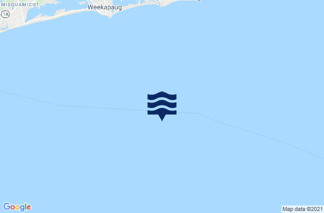 Mappa delle Getijden in Quonochontaug Beach 3.8 miles S of, United States
