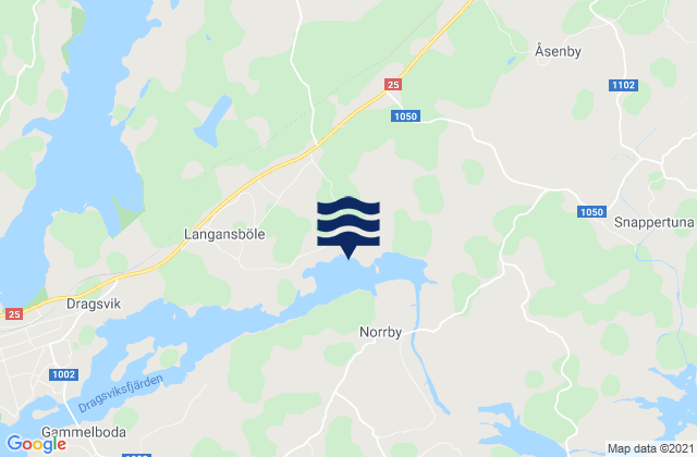 Mappa delle Getijden in Raaseporin, Finland