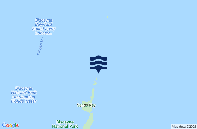 Mappa delle Getijden in Ragged Keys (Biscayne Bay), United States