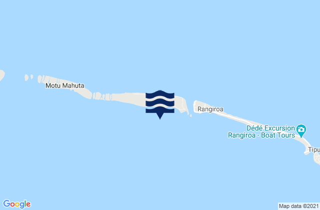 Mappa delle Getijden in Rahiroa (Rangiroa) Island, French Polynesia