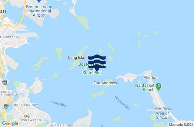 Mappa delle Getijden in Rainsford Island 0.4 n.mi. SE of, United States