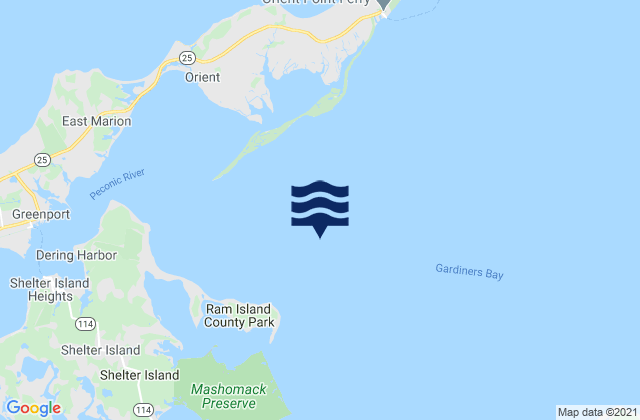 Mappa delle Getijden in Ram Island 1.4 miles NNE of, United States