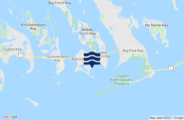 Mappa delle Getijden in Ramrod Key (Newfound Harbor), United States