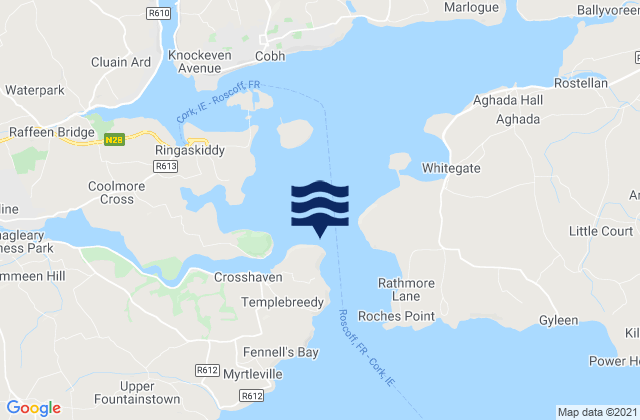 Mappa delle Getijden in Rams Head, Ireland