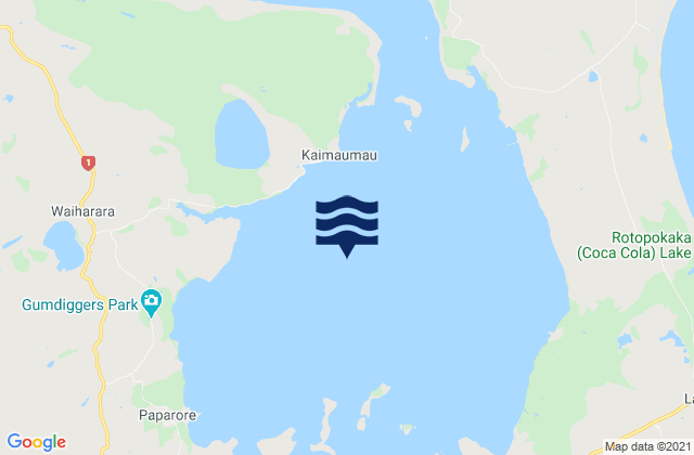 Mappa delle Getijden in Rangaunu Harbour, New Zealand
