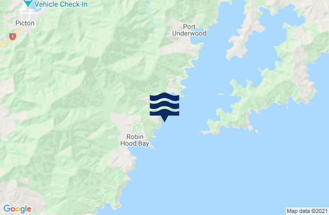 Mappa delle Getijden in Rangitane Bay, New Zealand