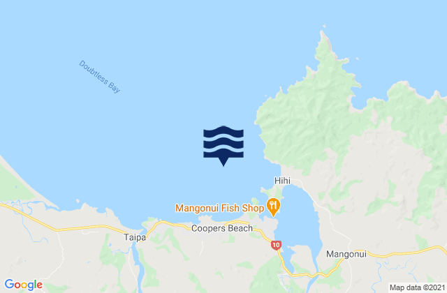 Mappa delle Getijden in Rangitoto Peninsula, New Zealand