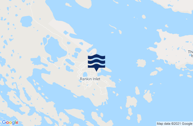 Mappa delle Getijden in Rankin Inlet, Canada