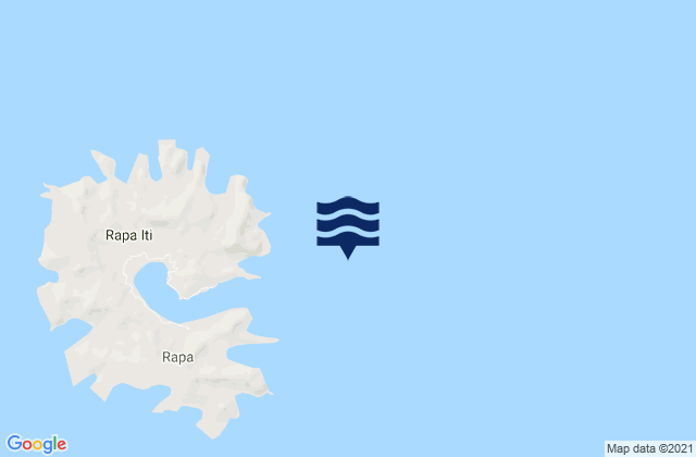 Mappa delle Getijden in Rapa (Oparo) Island, French Polynesia