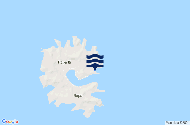Mappa delle Getijden in Rapa, French Polynesia