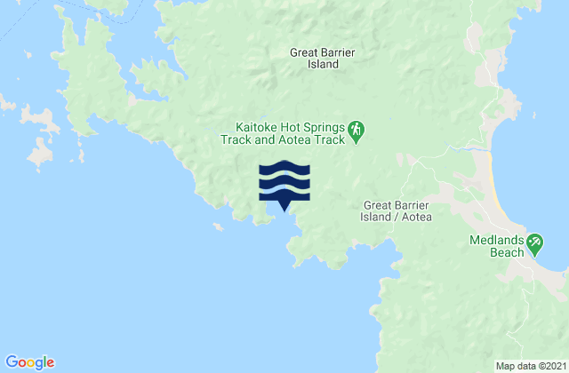 Mappa delle Getijden in Rapid Bay, New Zealand