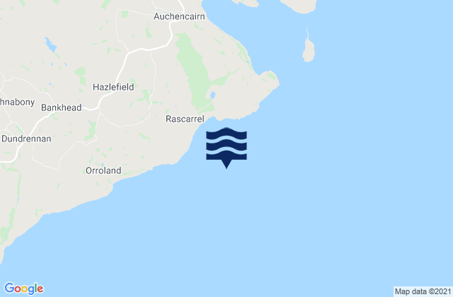 Mappa delle Getijden in Rascarrel Bay, United Kingdom