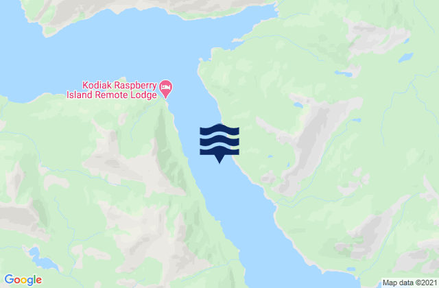 Mappa delle Getijden in Raspberry Strait south of Muskomee Bay, United States