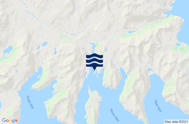 Mappa delle Getijden in Raven Bay, United States
