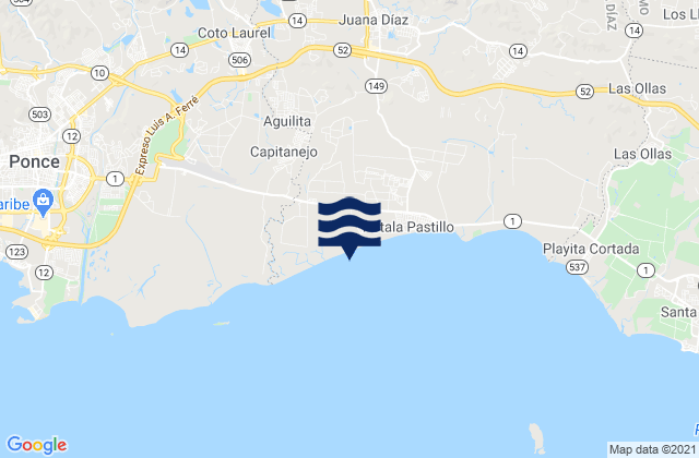 Mappa delle Getijden in Real Barrio, Puerto Rico