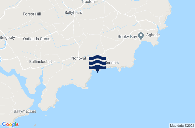 Mappa delle Getijden in Reanies Bay, Ireland