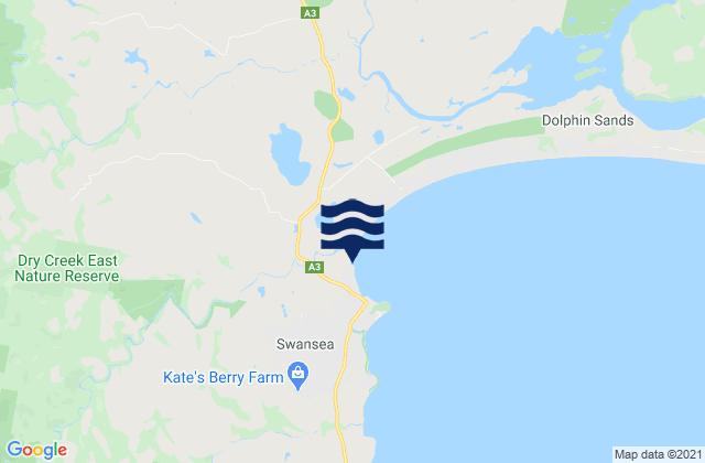 Mappa delle Getijden in Red Beach, Australia