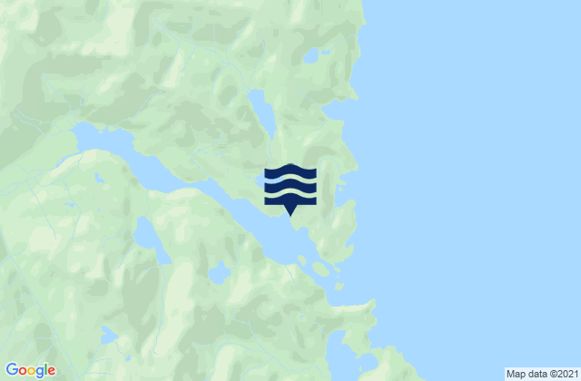 Mappa delle Getijden in Red Bluff Bay, United States