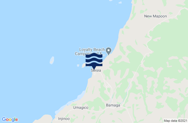 Mappa delle Getijden in Red Island Point, Australia