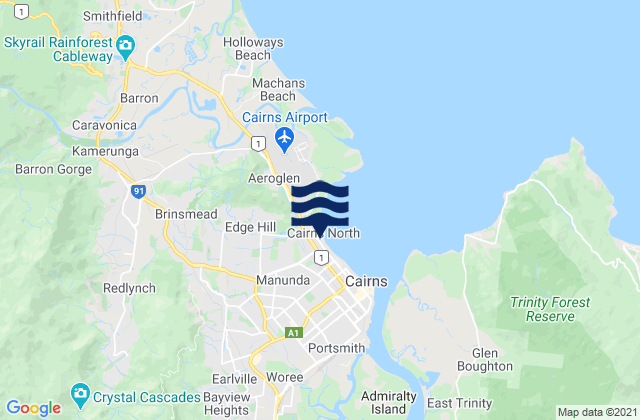 Mappa delle Getijden in Redlynch, Australia