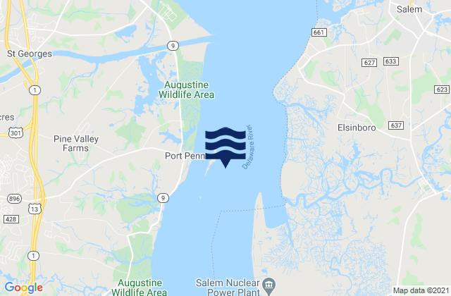 Mappa delle Getijden in Reedy Island (off end of pier), United States