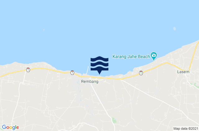 Mappa delle Getijden in Rembang, Indonesia