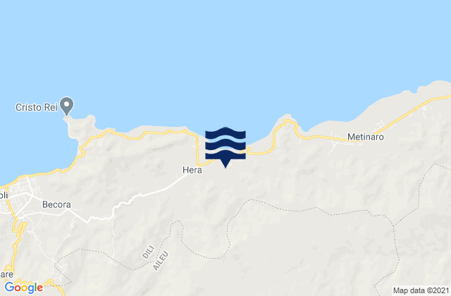 Mappa delle Getijden in Remexio, Timor Leste