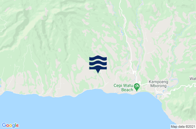 Mappa delle Getijden in Rentung, Indonesia