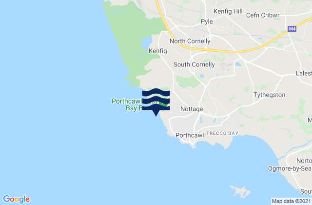 Mappa delle Getijden in Rest Bay Beach, United Kingdom