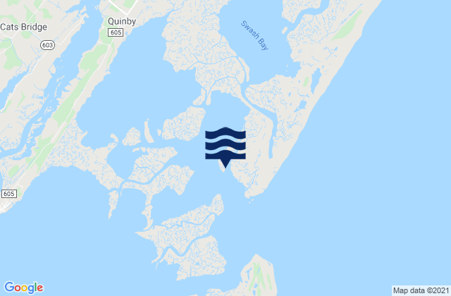 Mappa delle Getijden in Revel Creek (Revel Island), United States