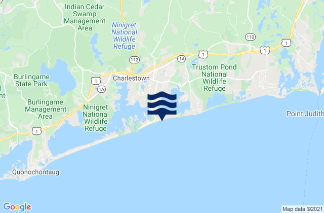 Mappa delle Getijden in Richmond Island, United States