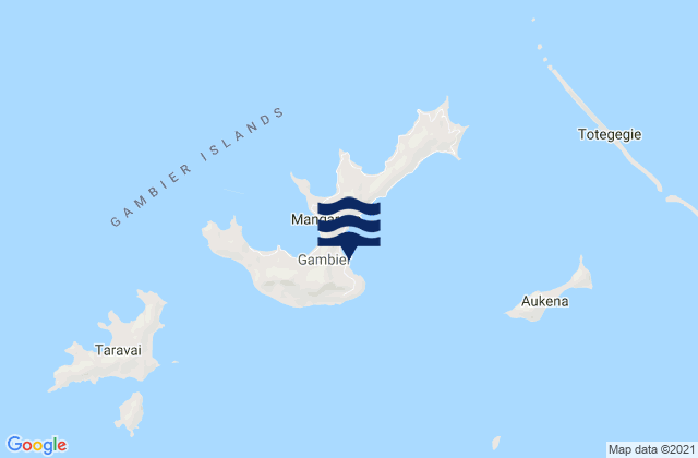Mappa delle Getijden in Rikitea, French Polynesia