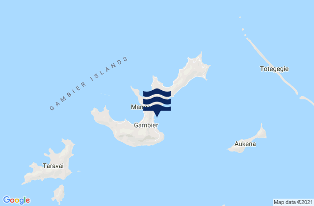 Mappa delle Getijden in Rikitea, French Polynesia
